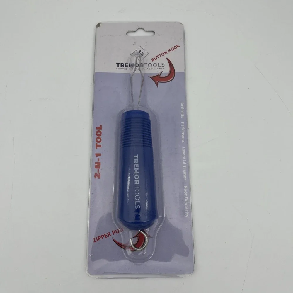 Button Hook Zipper Pull Helper Dressing Aid Assist Device Tool Kit For Arthritis